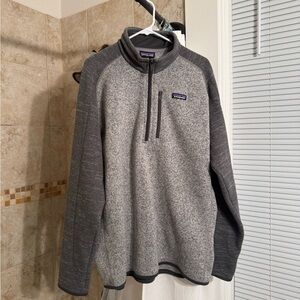 Patagonia Gray Zip Up Sweater